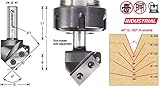 Amana Tool RC-1028 V Groove Router Bit CNC Insert 91 Deg x 1-5/16 x 3/4 Shank, Miter Fold Blade, Signmaking and Lettering