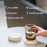 Dorai Home Stone Coaster Set – 4 Absorbent Diatomite Coasters for Instant Drying, Modern Design, Sandstone