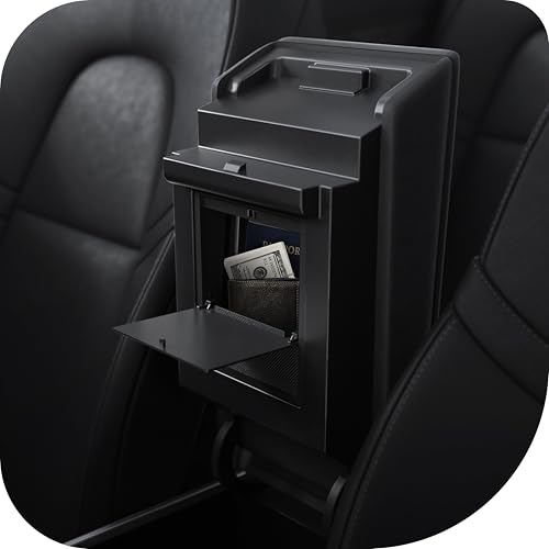 Spigen One-Tap Hidden Storage Box for Tesla Model Y (2020-2024) & Model 3 (2017-2023) [Not Compatible with Model 3 Highland (2024/25) and Model Y Juniper (2025/26)]