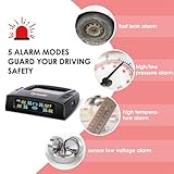 Tymate RV Tire Pressure Monitoring System, Tire Pressure Monitor System with Solar Charge, Trailer TPMS with 4 Sensors & 5 Alarm Modes, M7-3 TPMS - 2024 Updated w/Color LCD Display, 0-87PSI for RV