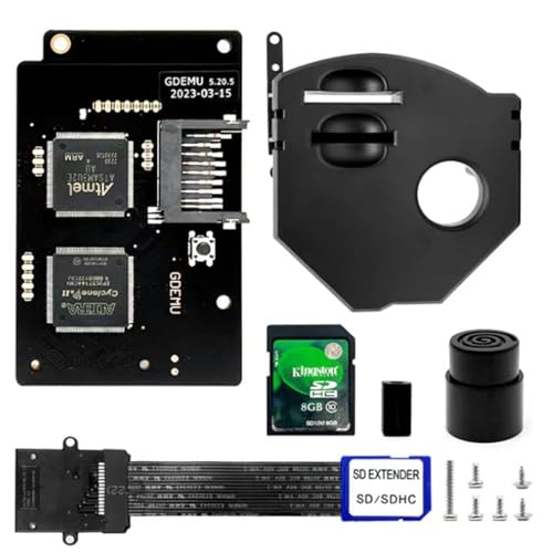 GDEMU V5.20 Optical Drive Emulation Board & Remote Card Kit for SEGA Dreamcast GDU DC VA1 Console SD Extension V5.20.5 Set (Black+8G)