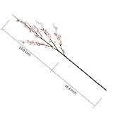 Ammyoo 4Pcs Cherry Blossom Branches Artificial Flowers for Spring Summer Indoor Decoration,Faux Long Stem Artificial Flowers for Wedding Home Office Bedroom Party Table Centerpieces Decor (Pink)