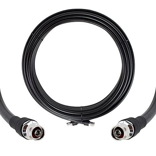 Bolton LMR®600 Equivalent Ultra Low-Loss Coax Cable. Flexible Heavy Duty Outdoor Ultra Low Loss Coax Cable 50ohm for Home and Commercial Signal Booster Installations (100 ft N-Male to N-Male)…