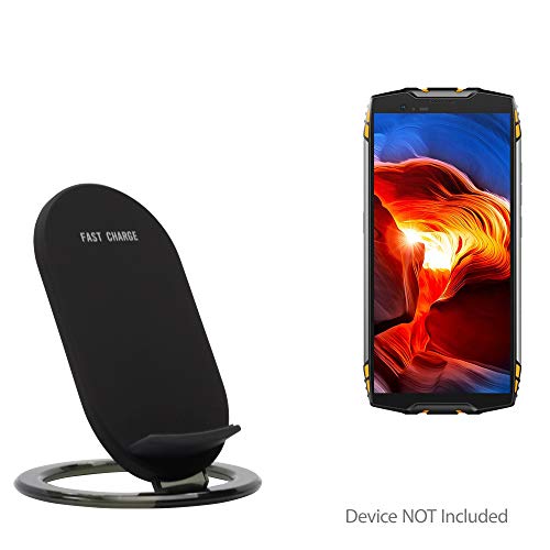 BoxWave Charger Compatible with Blackview BV6800 Pro (Charger Wireless QuickCharge Stand, No Cord; no Problem! Charge Your Phone with Ease! for Blackview BV6800 Pro - Jet Black