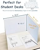 25 Plastic Privacy Folders for Students — Durable + Erasable — Desk Divider Privacy Panel, Easy-Store Privacy Shields for Student Desks, Testing Dividers for Classroom, Test Dividers for Student Desks