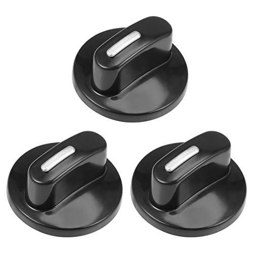 uxcell Timer Knobs Range Replacement Knobs Time Control Knob Round Half Shaft for Electronic Microwave Oven Cooker 3pcs