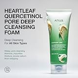 Anua Double Cleanser Duo for Facial Cleansing : Heartleaf Pore Control Cleansing Oil & Heartleaf Quercetinol Pore Deep Cleansing Foam for Double Cleansing, Blackhead Remover, Korean Skincare