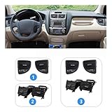 OLKUTIVQ Dashboard Air Vents Air Conditioning Vents Compatible for Kia Sportage Active 2005-2009 974801F000 974901F000 A/C Outlet Vent(Set 4PCS)