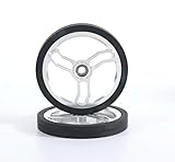 Stylish 80mm Easy Wheels for Brompton model 2023 Silver