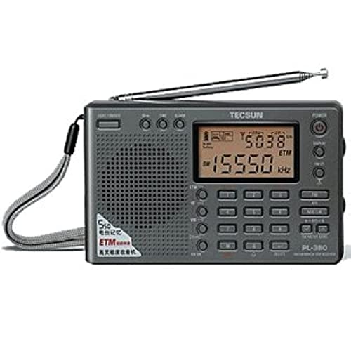 TECSUN PL-380 DSP FM Stereo. MW. SW. LW. World Band PLL Radio Receiver, LCD Display, ETM Function Added