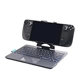 Invensic DeckTop - Steam Deck Keyboard and Bluetooth Trackpad Mouse with Multicolor LED Laptop Accessory for Valve Linux PC Gaming Accessories (Steam Deck/ROG Ally)