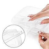 Peohud 50 Pack Clear Bento Snack Containers, 4 Compartment Food Storage Containers, Reusable Meal Prep Containers, Plastic Divided Bento Boxes with Lids for Lunch, Work, Travel