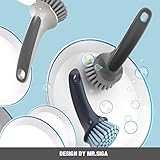 MR.SIGA Pot and Pan Cleaning Brush, Dish Brush for Kitchen, Pack of 2