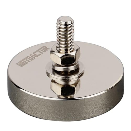 MUTUACTOR Heavy Duty Neodymium Pot Magnets,150lb Pulling Force Magnetic Mounting Magnet,2PCS Anti-Broken Rare Earth Magnets for LED Lighting Camera Tools and Others Equipments