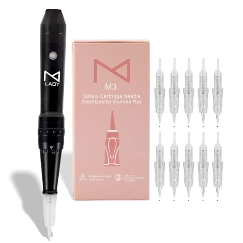 M Permanent Makeup Machine - Microblading Machine, Eyebrow Tattoo Machine - Microshading, Lip, Ombre Brows Machine - Wireless Machine Kit - Achieve Flawless Results (Machine, Black)