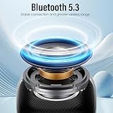 Mini Portable Bluetooth Speaker, Wireless Bluetooth Speaker with Lights FM Radio Bluetooth 5.3 TF Card USB Playback Small Speakers for Home Garden Party Camping Travel