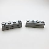 300 Pcs Light Gray 1x4 Masonry Profile Bricks, Classic Light Gray Building Wall Bricks Blocks Bulk, Compatible with Lego Parts and Pieces 1x4 Wall Brick (Color: Light Gray)