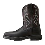 ARIAT Men's Sierra Shock Shield Steel Toe Work Boot - Black, 10.5 Wide