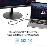 StarTech.com 2m (6.6ft) Passive Thunderbolt 3 Cable, 20Gbps, 100W PD, 4K Video, Thunderbolt Cable, Compatible with USB4/DP Alt Mode, Thunderbolt 4, USB 3.2/Type-C (TBLT3MM2M)