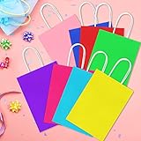 BLEWINDZ 32 Pieces Gift Bags with 32 Tissues, 8 Colors Party Favor Bags with Handles, Rainbow Gift Bags for Wedding, Birthday, Party Supplies and Gifts