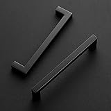 Ravinte 30 Pack 6-1/4 Inch Kitchen Square Cabinet Handles Matte Black Stainless Steel Drawer Pulls Hardware