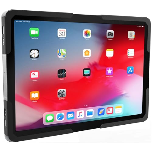Mount-It! Universal Tablet Wall Mount, Anti-Theft iPad Mount, Enclosure Fits Tablets from 9.7" to 13" Screen Size, Flush Wall Mounting Kiosk, Durable Steel Design, Black
