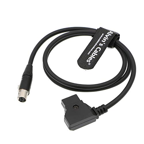Alvin's Cables 12V TV Logic Monitor Power Cable Mini XLR 4 Pin Female to D Tap for Cameras Monitor