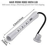 WILLBOND 60 Pcs Perm Rods for Long Hair Plastic Curl Rods Cold Wave Irons Curling Roller for Hair Styling Hairdressing Tools(0.59 Inch,Gray)