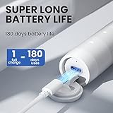 Oclean Electric Toothbrush for Adults, Sonic Toothbrush Soft Gum Care, Whitening, 180 Days Battery Life, IPX7 Waterproof, 76000 VPM Motor, USB C Rechargeable, White