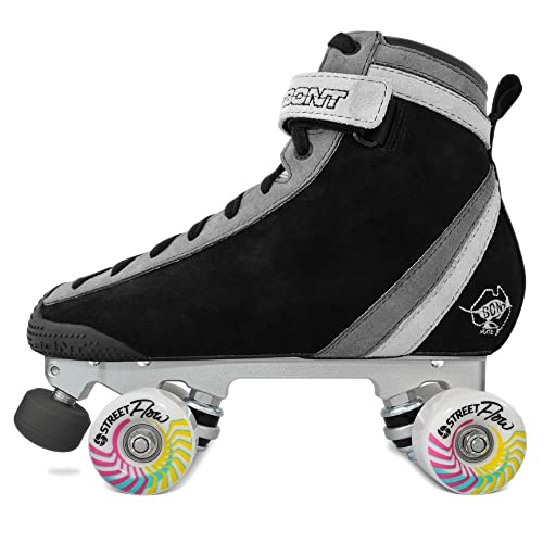 Bont Parkstar Black Suede Professional Roller Skates for Park Ramps Bowls Street - Rollerskates for Outdoor and Indoor Skating (Bont 7)