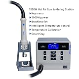 ATTEN ST-862D 1000W Lead-free Hot Air Gun Soldering Station Intelligent Digital Display Automatic Sleep Fast Desoldering Hot Air Rework Station with 7 Nozzles Heat Gun For Phone PCB Chip Repair