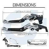 Handle Clutch Brake Lever For Kawasaki Z750S 2006-2009 CNC Folding Extendable Motorcycle Brake Clutch Lever Handle (Color : 2)