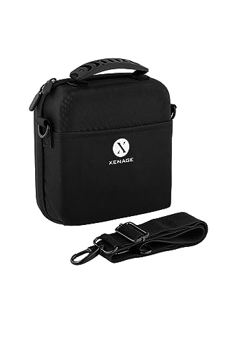 Xenage Binocular Case with Heavy-Duty Water-Resistant Hard EVA Cover (7x7x2.5”) Carry Handle, and Carrying Strap for Hiking, Hunting, Backpacking, Outdoor Travel, Rugged and Compact Cover