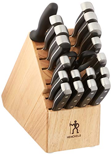 HENCKELS Statement Razor-Sharp 20-Piece Knife Set with Block, Chef Knife, Bread Knife, German Engineered Knife Informed by over 100 Years of Mastery, Natural