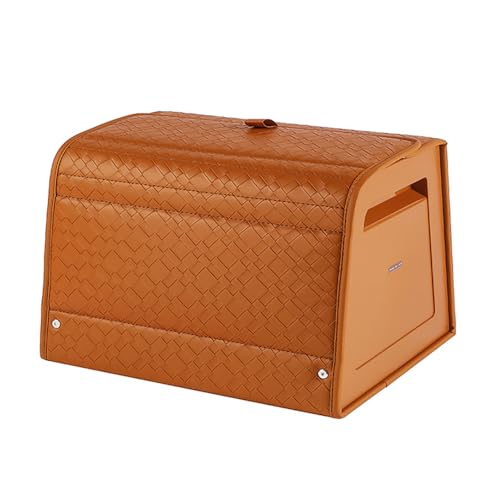 XCYCAR Trunk Organizer for VW Touareg III II I (Type CR 7P 7L) R / W12 / V8 /V6, Foldable Water Resistant Non-Slip Upgraded with Magnetic Closure Car Storage Box,Orange-Small