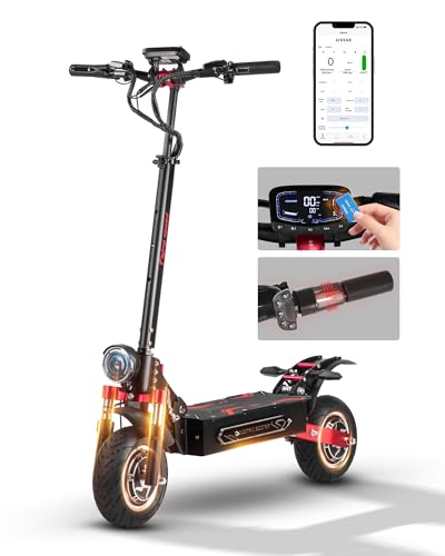 Adult Electric Scooter Q7Max 3200W Dual Motor with Seat, Smart 4.8-inch Large Screen Center Control, 45 mph Top Speed, 62 Mile Range, NFC Start, 10-inch All-Terrain Tires