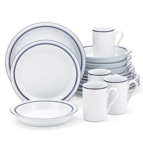 Dansk Bistro Christianshavn Blue 16 Piece Dinnerware Set