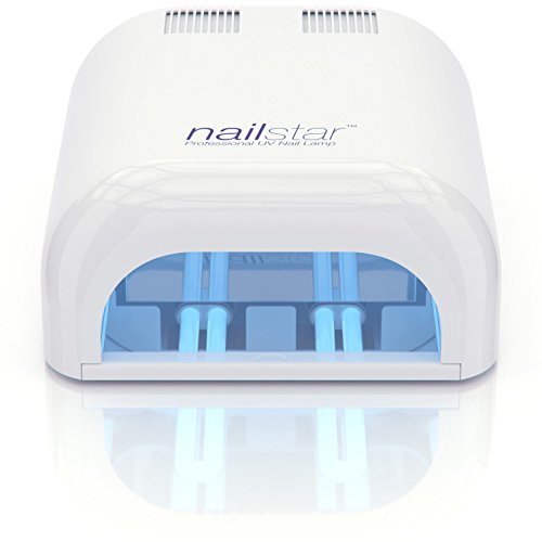 nailstar Professional 36 Watt UV Nail Dryer Nail Lamp for Gel with 120 and 180 Second Timers + 4 x 9W Bulbs Included