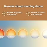 Sunrise Alarm Clock White Noise Machine: Natural Wake Up Light - Dimmable Clock with Bluetooth Speaker for Bedroom - 25 Sleep Sounds for Baby Adults Kids Frost White