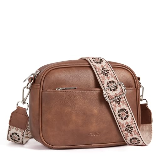 CLUCI Crossbody Bags for Women Trendy, Vegan Leather Shoulder Handbags，Purses for Women with Adjustable Wide Strap
