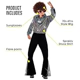 Morph Full Disco Costume Mens Disco Outfit Mens Disco Costume Mens 70s Costume 70s Disco Outfits For Men 70s Shirt L