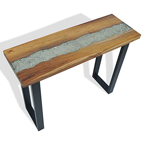YITHOPI Fast delivery-Console Table, Sofa Table for Living Room，Hallway，Entryway, Entrance Hall, Corridor Teak 39.4"x13.8"x29.5"