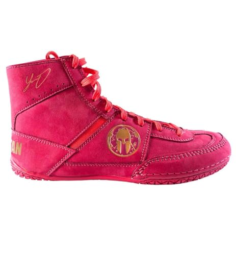 SPARTAN COMBAT Yianni Wrestling Shoe (Badger Red/Red, 8)