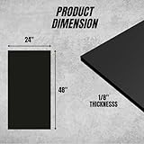 Expanded PVC Sheet – Lightweight Rigid Foam – 3mm (1/8 Inch) – 24 x 48 Inches – Black – Ideal for Signage, Displays, and Digital/Screen Printing