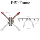 HAWK'S WORK F450 Drone Kit to build, DIY Quadcopter Set, Frame + Brushless + Motor ESC + Prop + Accessory + Guild Book & Video (Set D) (Standard)