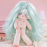 CALEMBOU Plush Doll, Cute 30cm Cotton Doll with Long Legs,Soft Anime Plushies Stuffed Toys Dress Up Doll with Clothes for Gifts (TQYB-Naked)