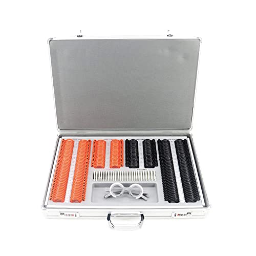 AISITESY 266 Pcs Optical Lens Optical Optometry Rim Case Kit Set Plastic Ring Trial Lens Set Aluminum Case Box Trial Frame