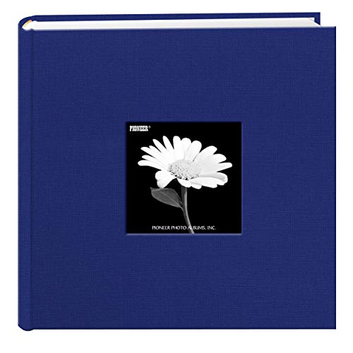 Fabric Frame Cover Photo Album 200 Pockets Hold 4x6 Photos, Cobalt Blue