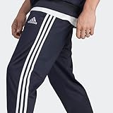 adidas Men's Basic 3-Stripes Tricot Track Suit, Ink/White, Medium Short