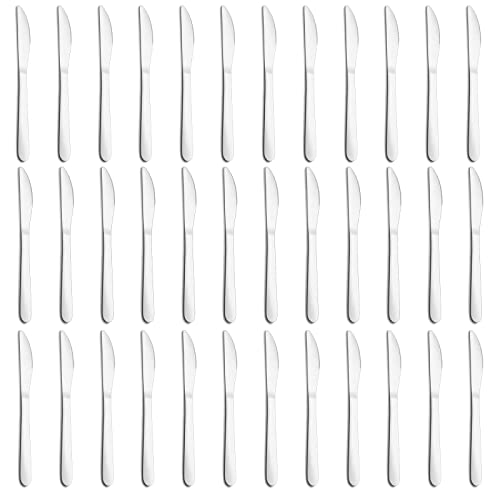 Gymdin 36-Piece Butter Knives, Dinner Knife Set (9 Inches), Food Grade Stainless Steel Table Knife, Knives Silverware for Home/Restaurant/Kitchen, Dishwasher Safe & Mirror Polished